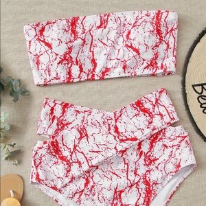 Marble Bandeau Bikini PLUS